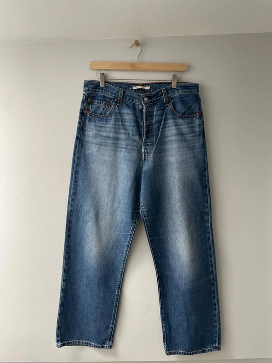 Women’s Levi’s High Waisted Ribcage Straight Fit Jeans In Navy - W32/L29 - 2370