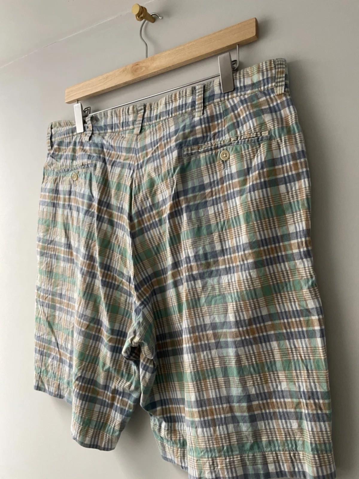 Men’s Ralph Lauren Check Shorts in Green/Blue - W34/L9 - 3144