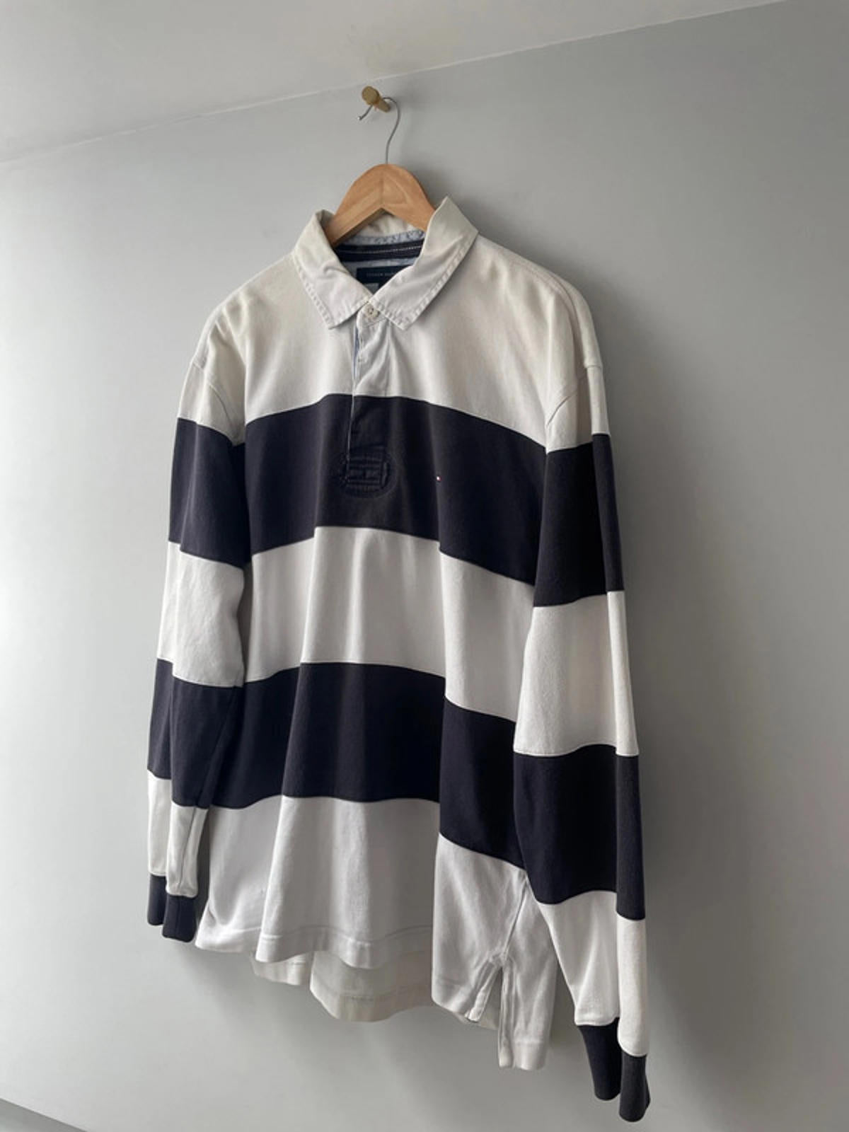 Men’s Tommy Hilfiger Long Sleeve Rugby Polo Top - XLarge - 2002
