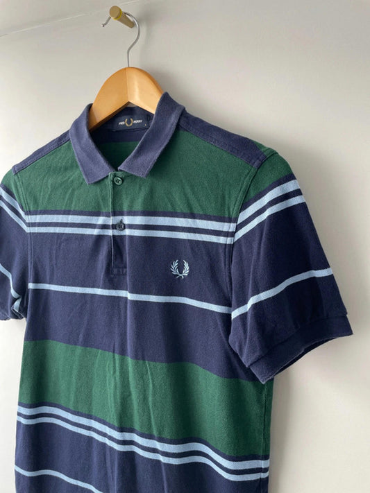 Womens Fred Perry classic stripped polo shirt - Small