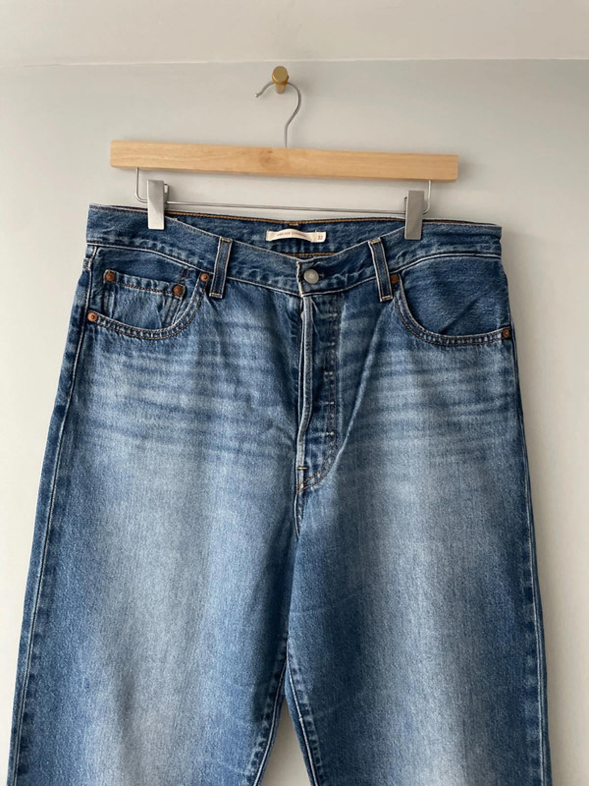 Women’s Levi’s High Waisted Ribcage Straight Fit Jeans In Navy - W32/L29 - 2370