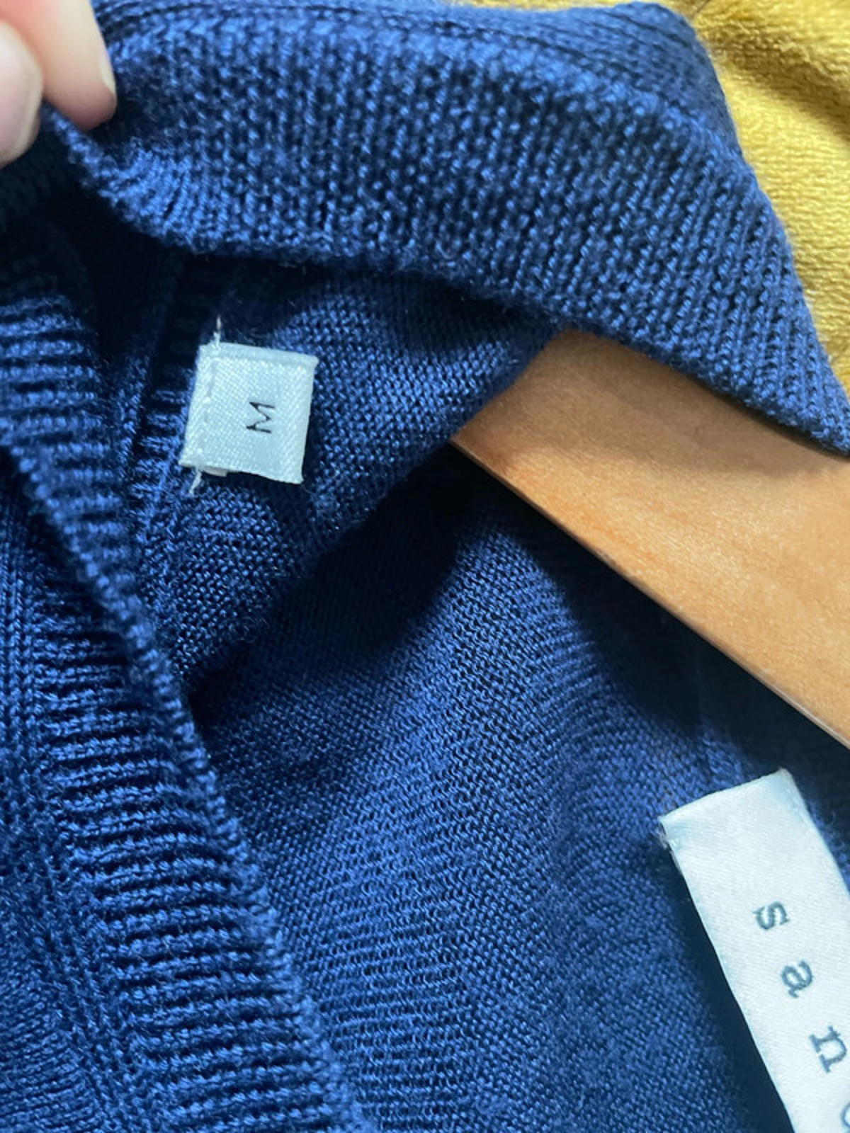 Men’s Sandro Premium Long Sleeve Crew Neck Jumper In Navy - Medium - 1904