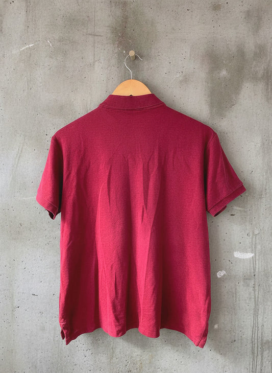 Men’s Ralph Lauren Custom Slim Fit Polo Top In Burgundy - Medium - 1880