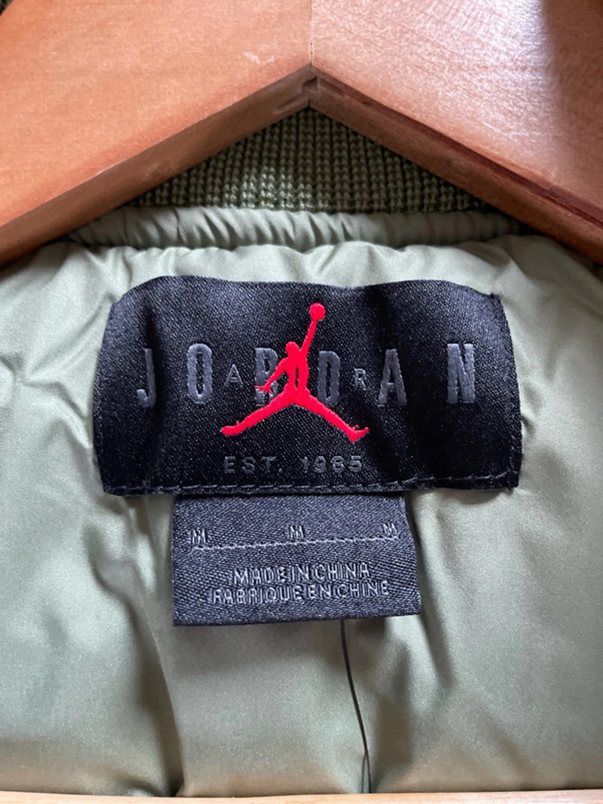 Men’s Jordan Renegade Padded Bomber Jacket In Khaki - Medium - 2376