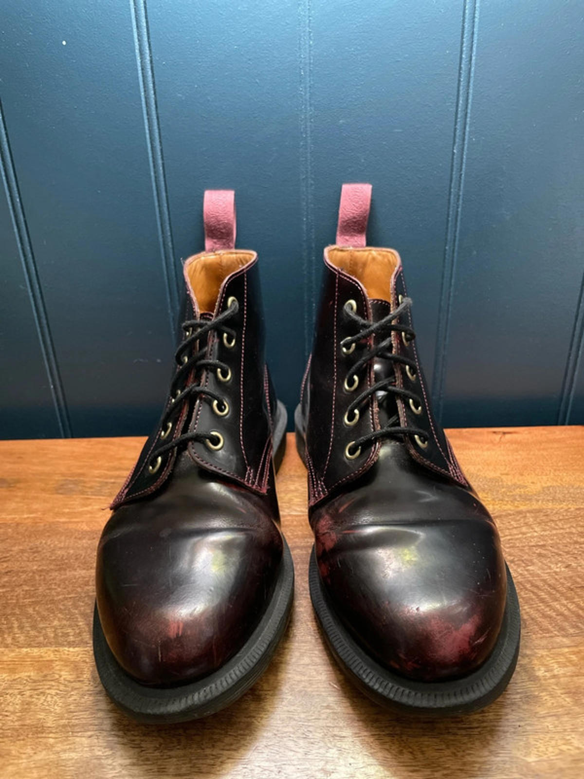 Women’s Dr Martens Arcadia Leather Lace Up Boots In Cherry Red - UK6 - 2156