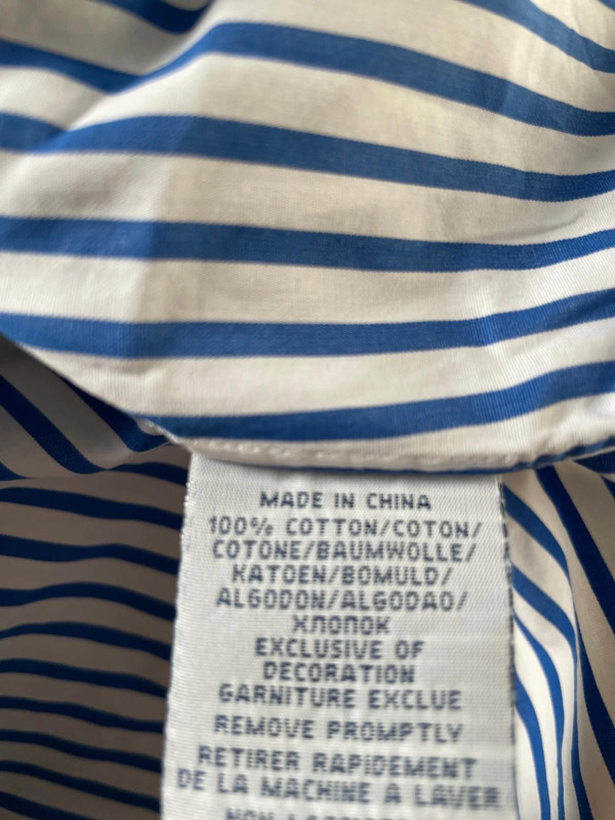 Men’s Ralph Lauren Stripped Oxford Long Sleeve Shirt In Navy/White - Xlarge - 2567