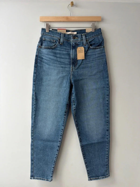 Women’s High Waisted Straight Leg Stretch Fit Mom Jeans - W28/L27 - 3434