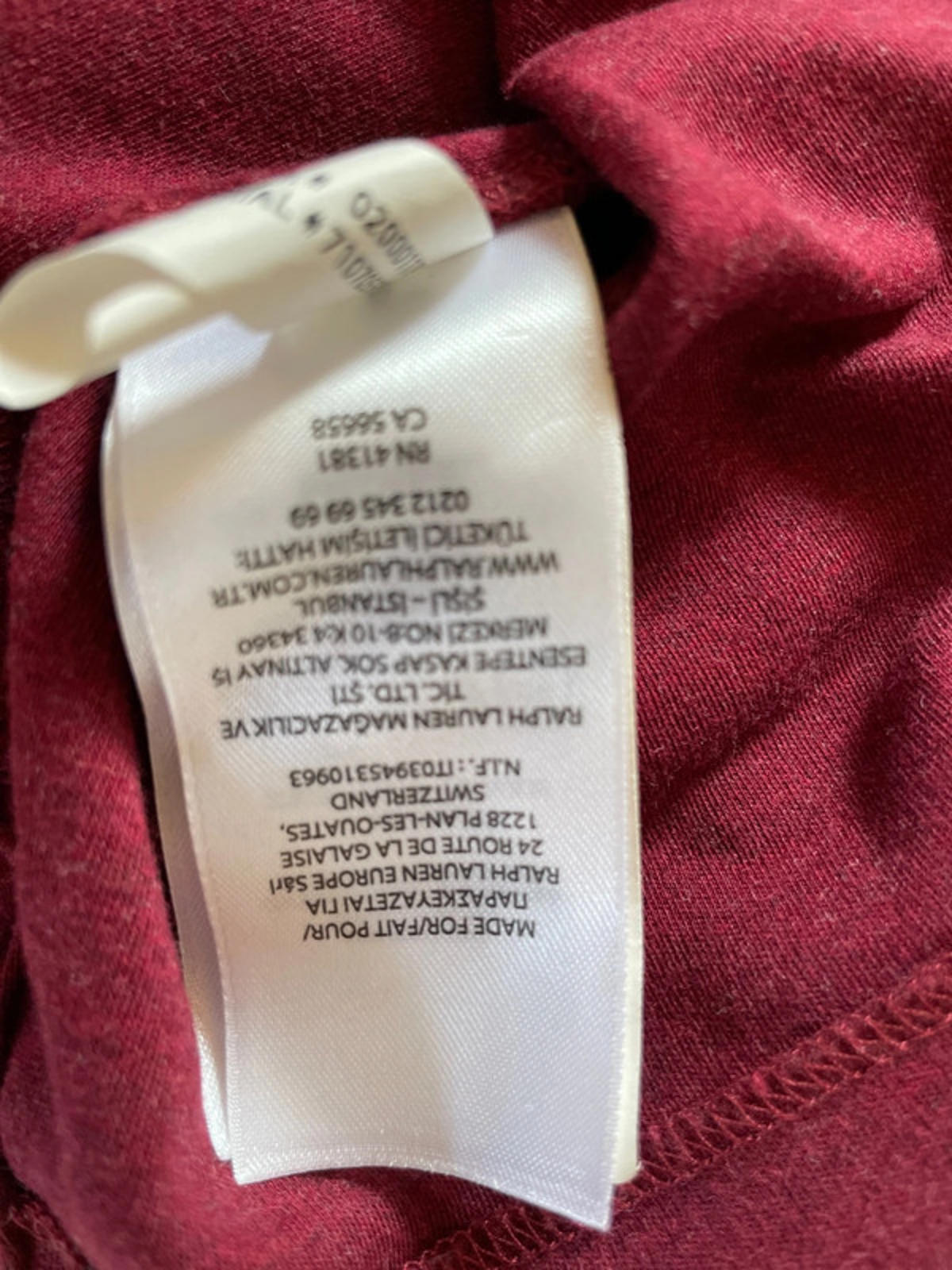 Men’s Ralph Lauren Slim Fit Polo Top In Burgundy - Medium