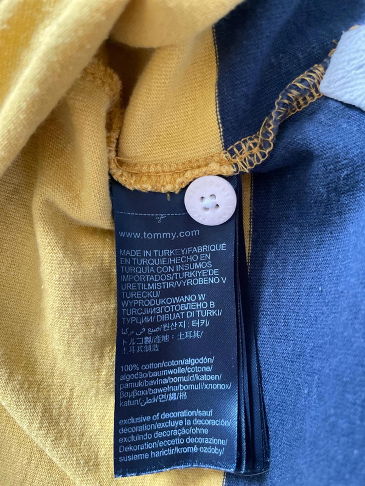 Women's Tommy Hilfiger Stripped Rugby Polo Shirt Top - Large - 2107