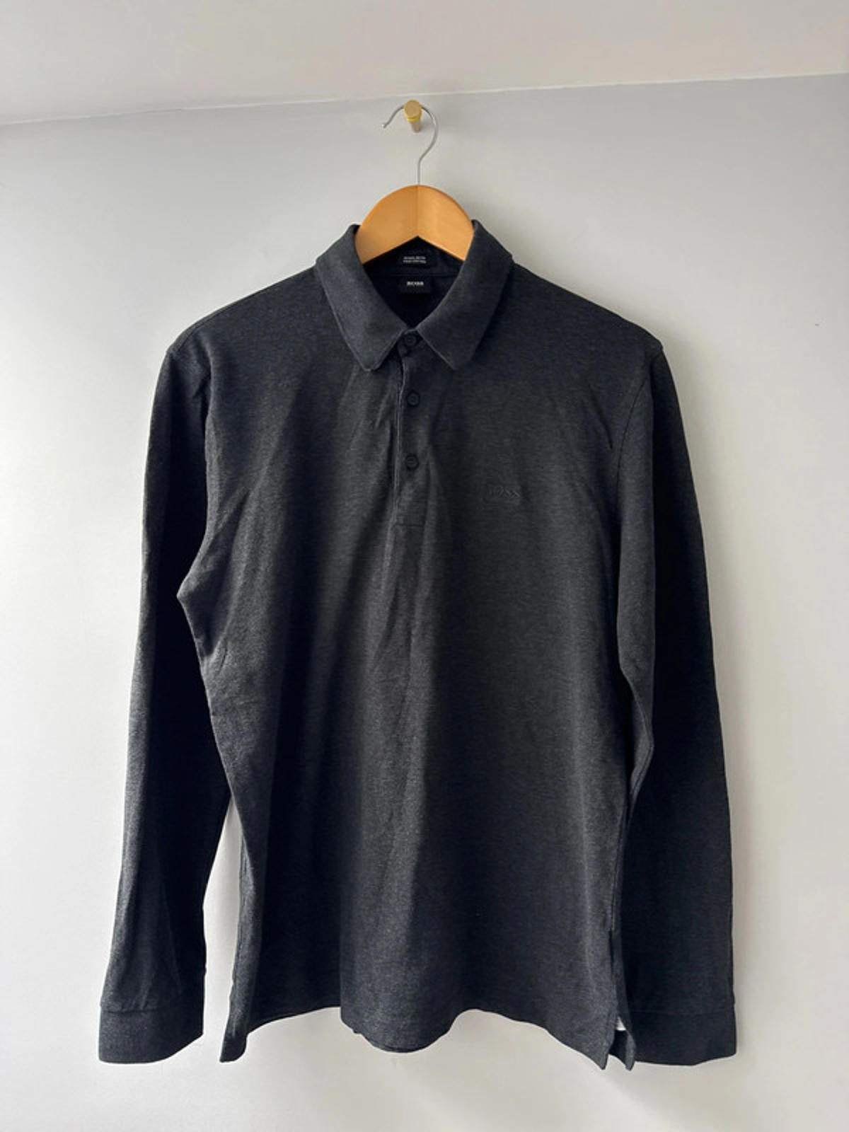 Men’s Hugo Boss Premium Pima Cotton Long Sleeve Polo Top - Medium - 0325
