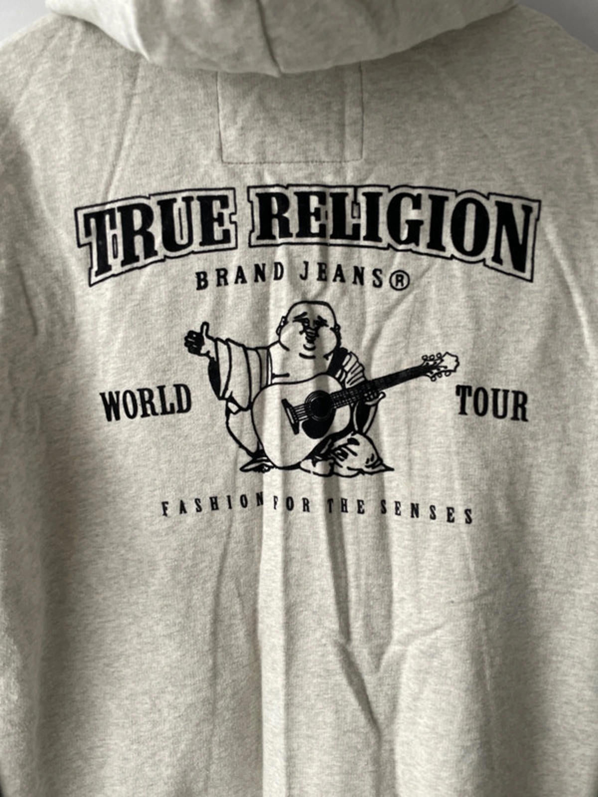 Men’s True Religion Printed Zip Through Hoodie Top - Medium - 1990