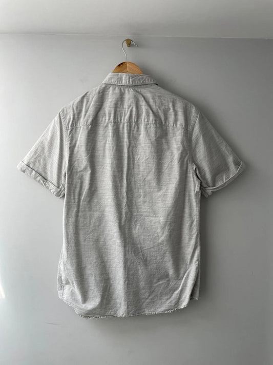 Men’s Allsaints Grey Marl Short Sleeve Shirt - Small - 1487