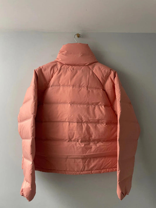 Women’s Adidas Helionic Oversized RLX Down Puffer Jacket In Coral - Large - 2340