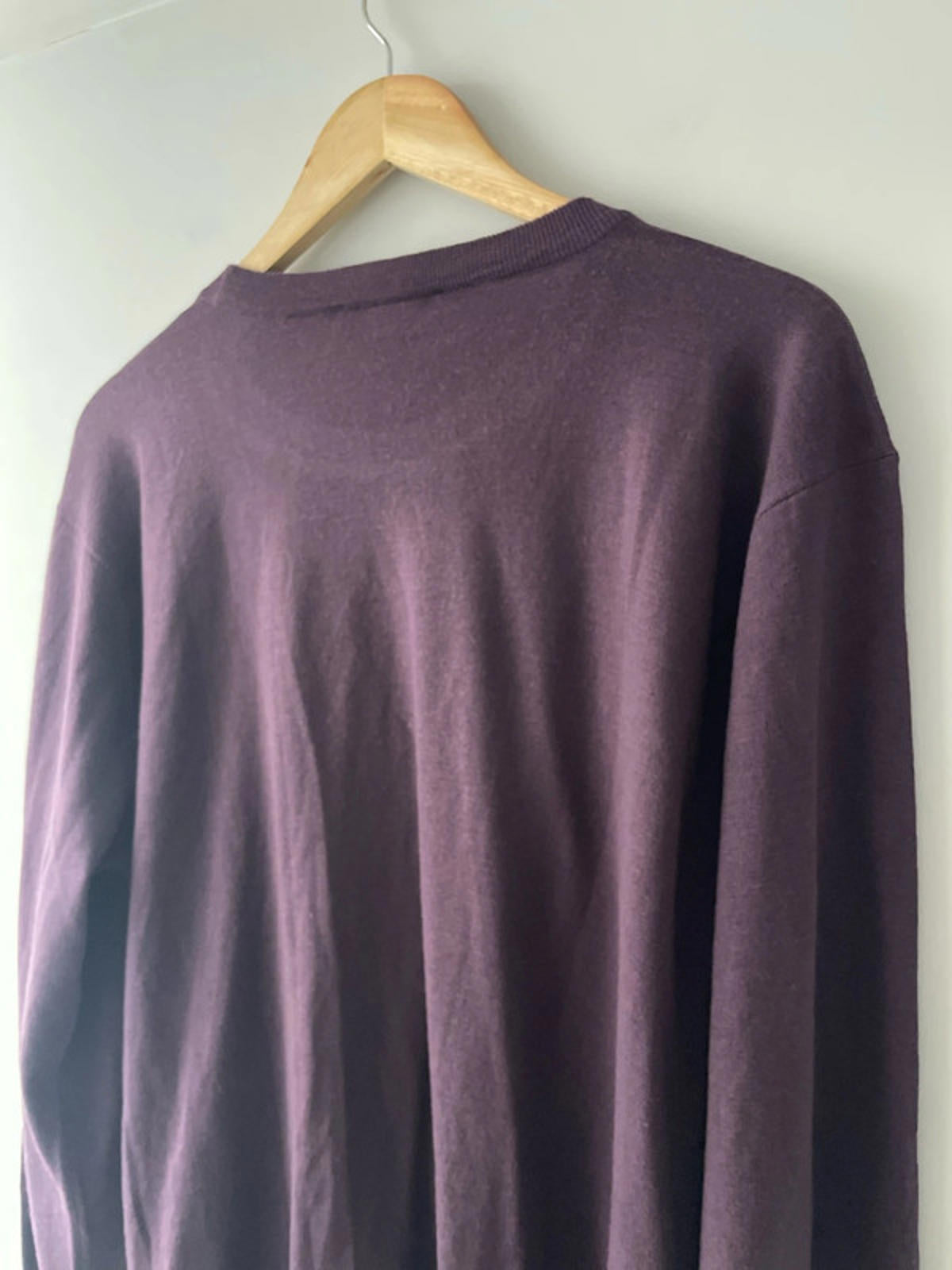 Men’s John Smedley 100% Merino Wool Crew Neck Jumper In Purple - XLarge - 2051
