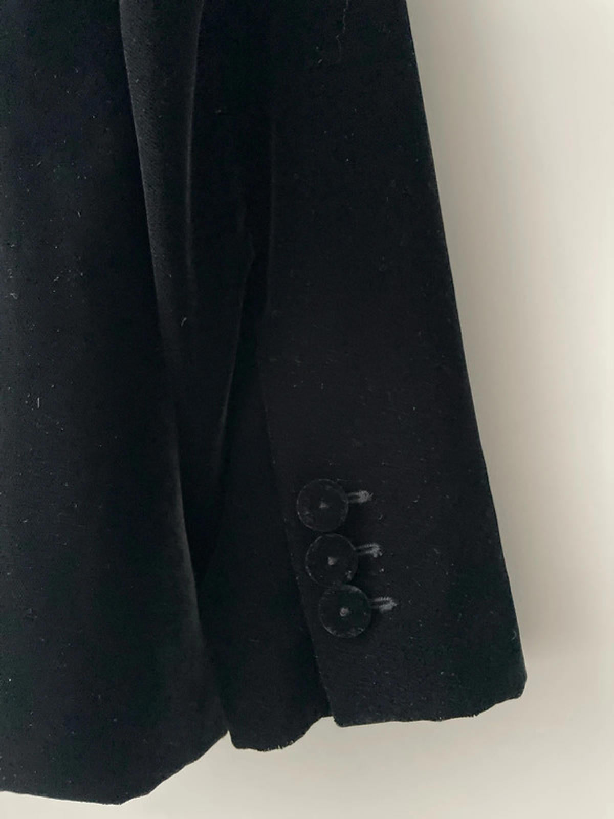 Women’s Mango Double Breasted Velvet Jacket Blazer In Black - Small - 2380