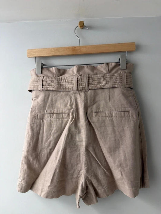 Women’s & Other Stories linen tie front paperbag style shorts - Uk6 - 3444