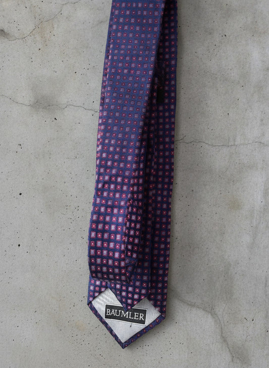Unisex Baumler Designer 100% Silk Pattern Tie - 3337