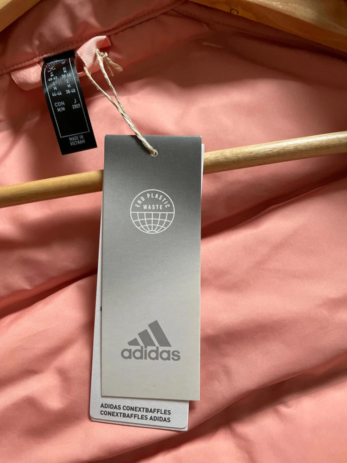 Women’s Adidas Helionic Oversized RLX Down Puffer Jacket In Coral - Uk12 - 2342