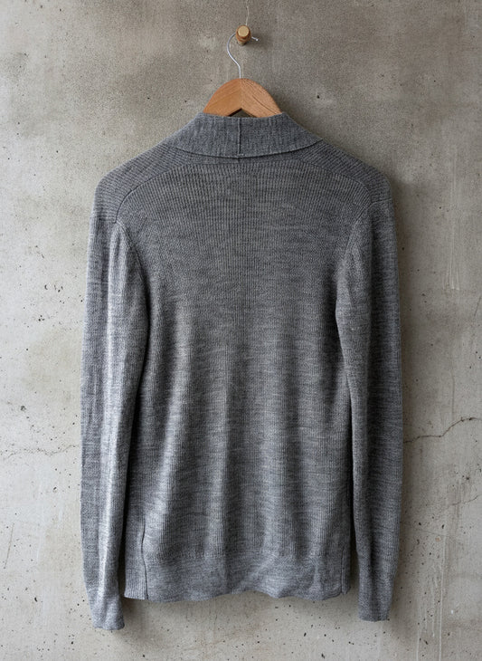 Women’s AllSaints Merino Wool Open Front Cardigan In Grey Marl - Small - 3830