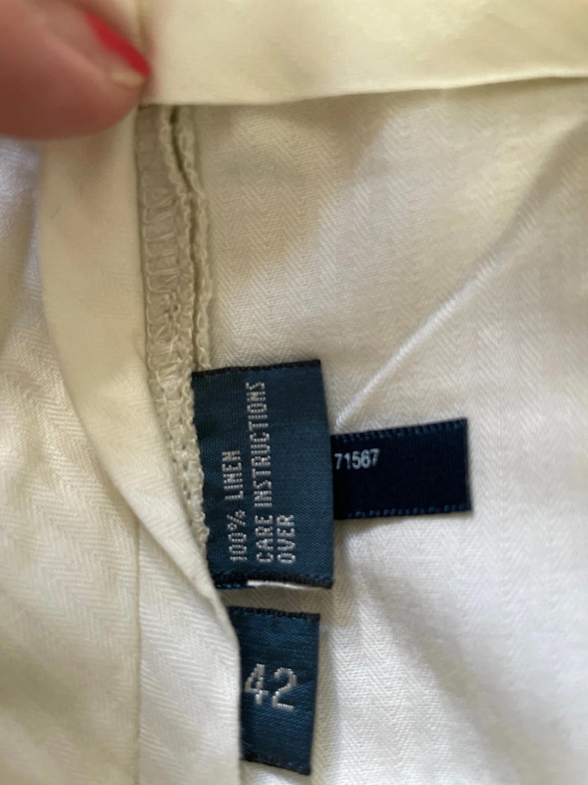 Men’s Ralph Lauren Premium 100% Linen Chino Shorts - W42 - 1714