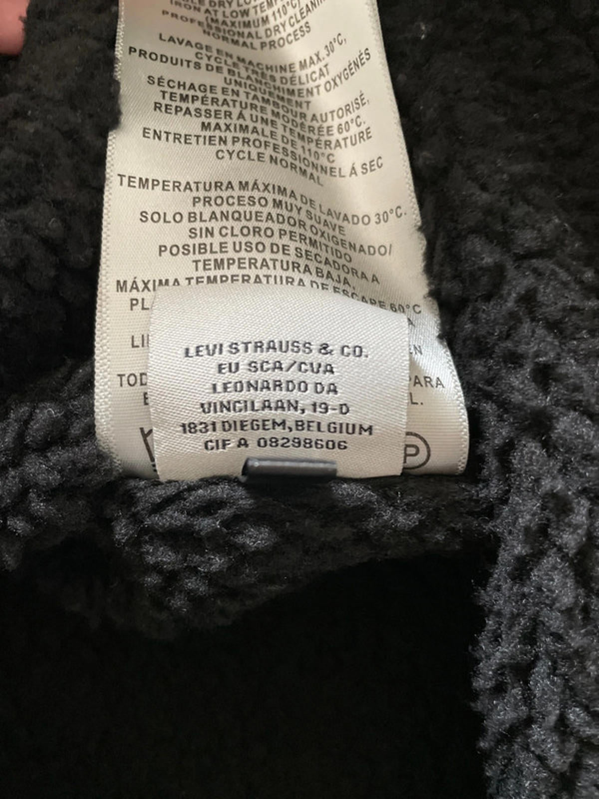Men’s Levi’s Borg Lined Water Resistant Hooded Parka Jacket In Black - Large - 2399