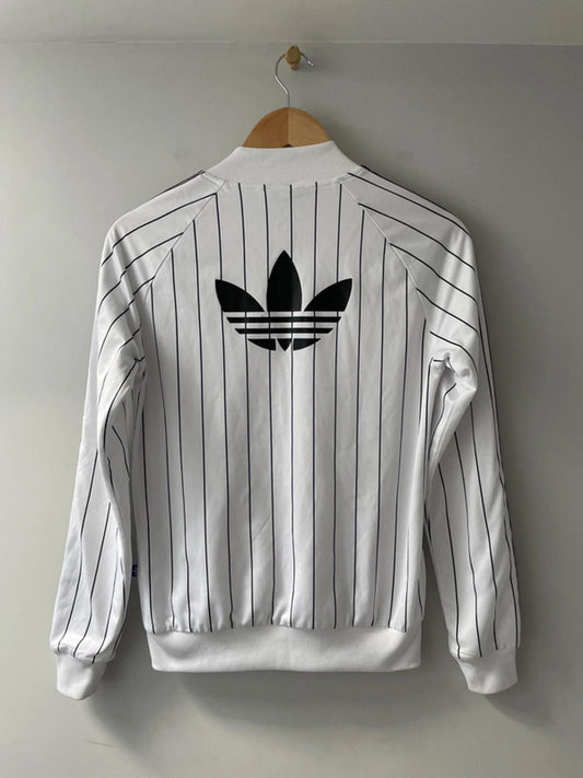 Women’s Adidas Premium Stripped Track Jacket in Black/White - UK6 - 2511