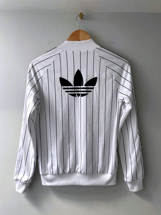 Women’s Adidas Firebird Stripped Track Jacket in Black/White - UK6 - 2511