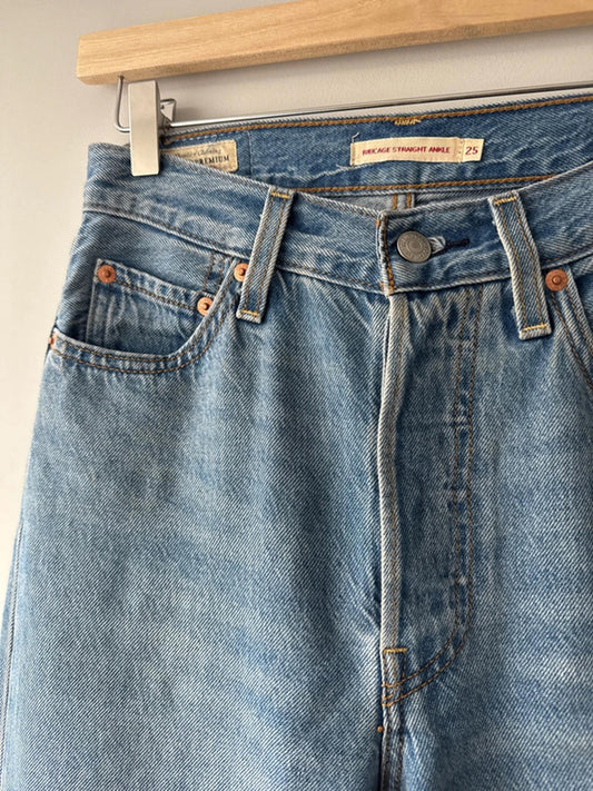 Womens Levi's Ribcage Straight Ankle Fit High Waisted Jeans - W25/L27 - 0531