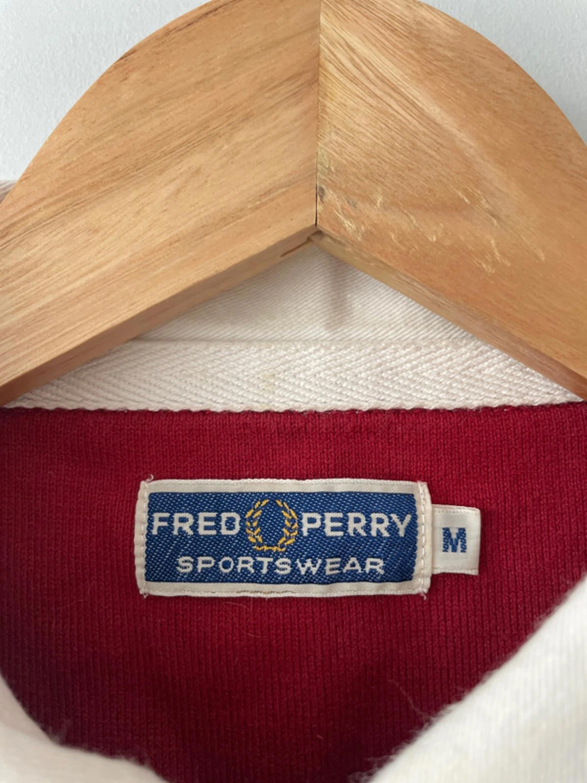 Men’s Fred Perry Premium Long Sleeve Rugby Polo Top - Medium - 2000