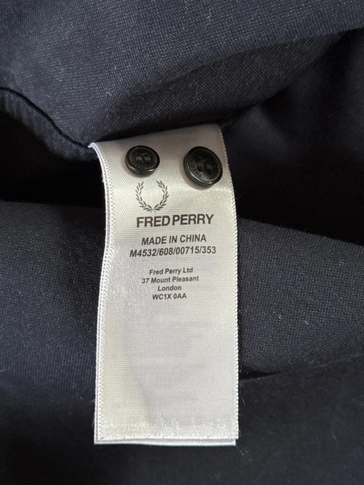Men’s Fred Perry long sleeve Linen Look shirt With Rib Collar - Small - 0435