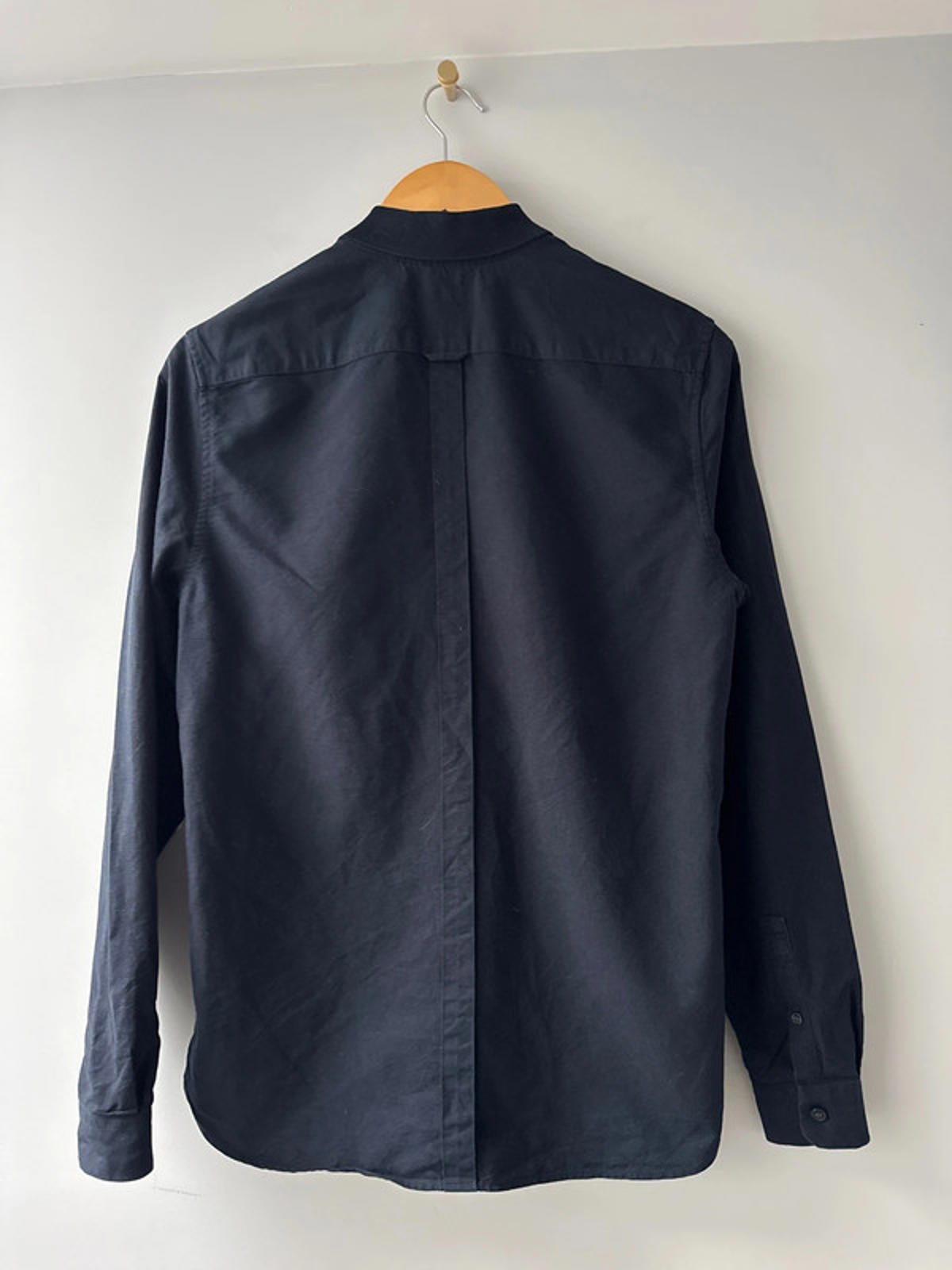 Men’s Fred Perry long sleeve Linen Look shirt With Rib Collar - Small - 0435