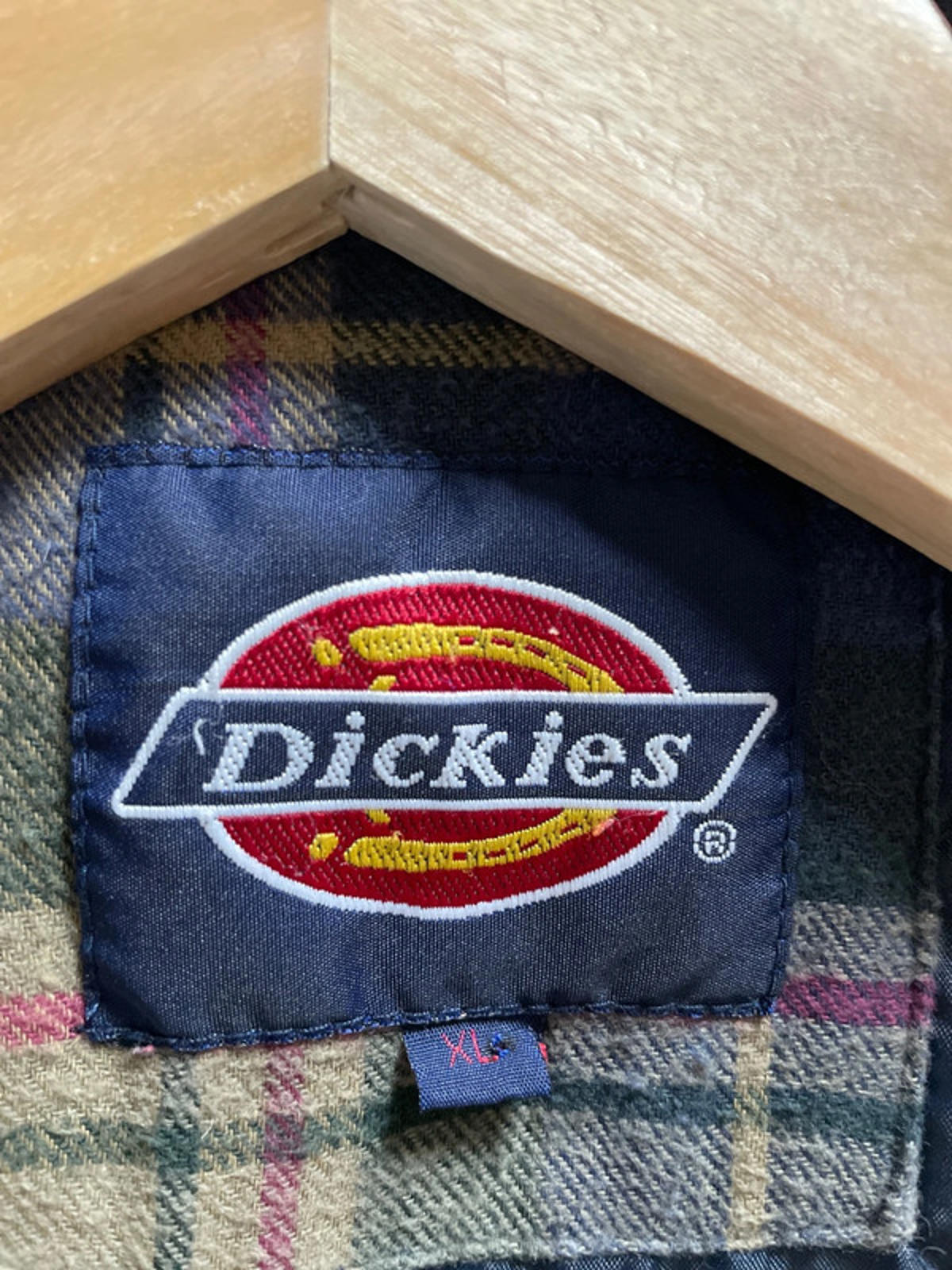 Men’s Dickies Relaxed Padded Flannel Check Work Shirt In Navy/Brown - XLarge - 2379