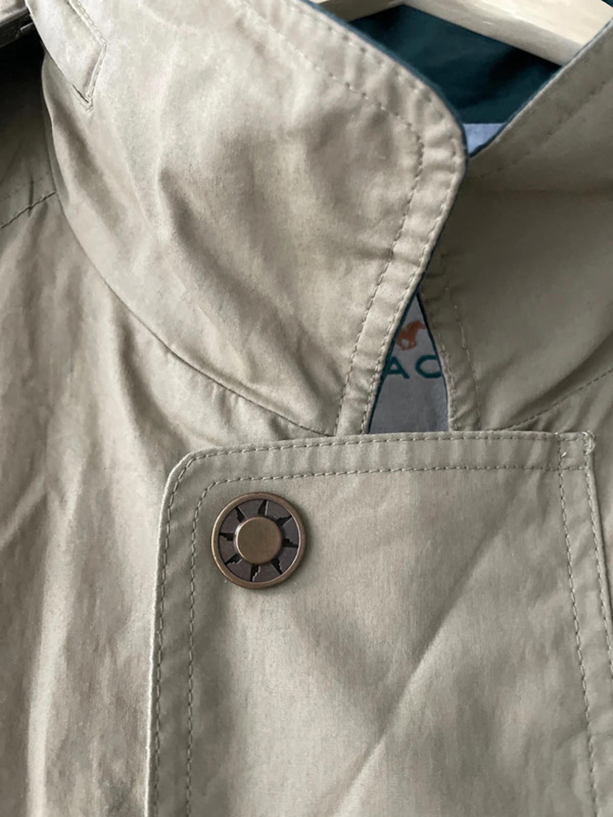 Men’s Baracuta Premium Hooded Trench Coat In Khaki - Medium - 2369