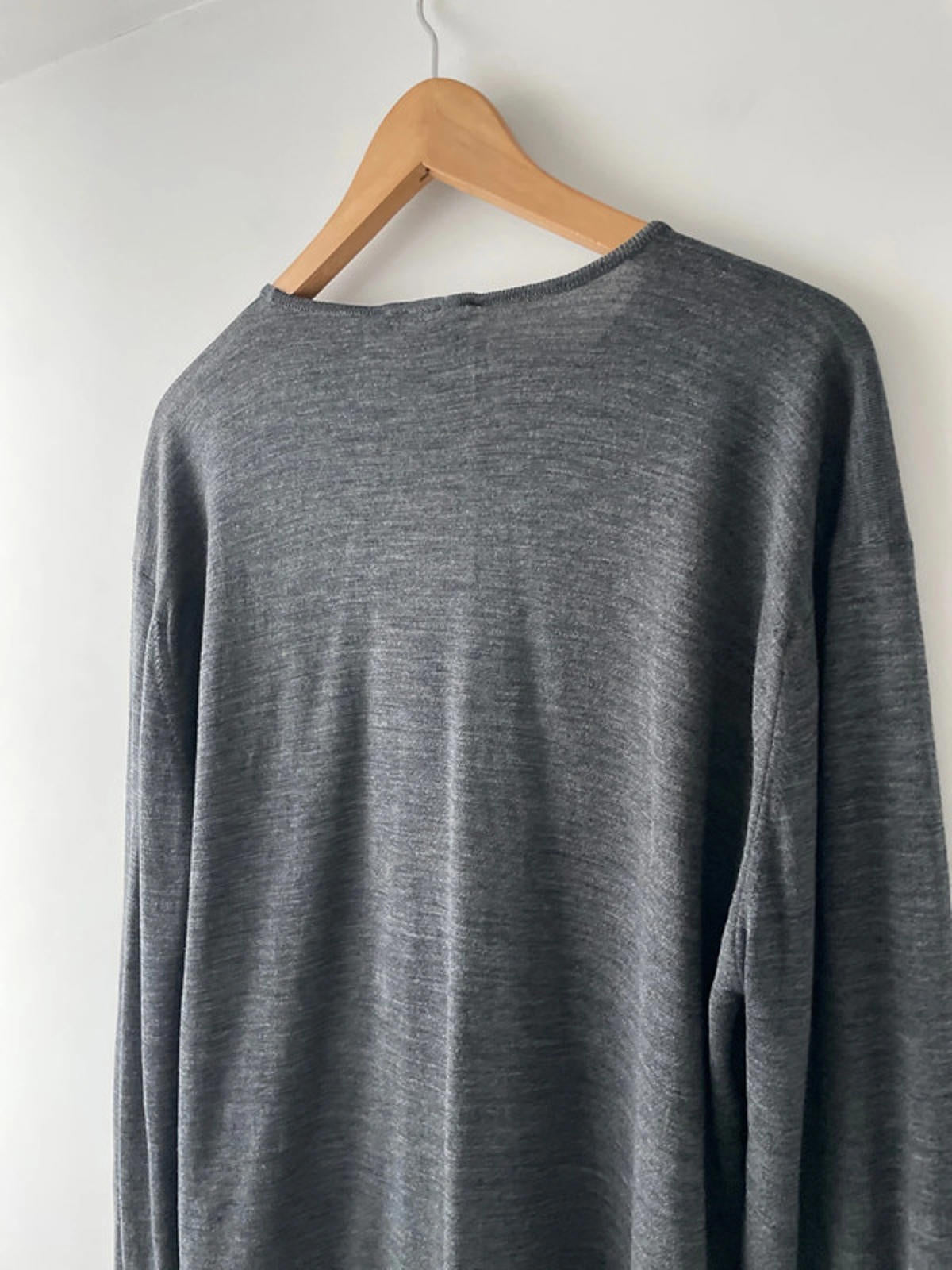 Men’s John Smedley 100% Merino Wool Crew Neck Jumper In Grey - XLarge - 2061