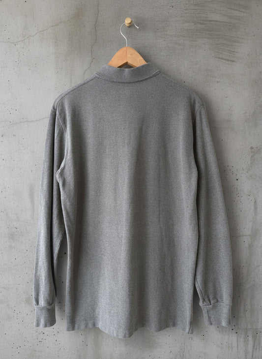 Men’s Ralph Lauren Premium Long Sleeve Polo Top In Grey - Small - 3309