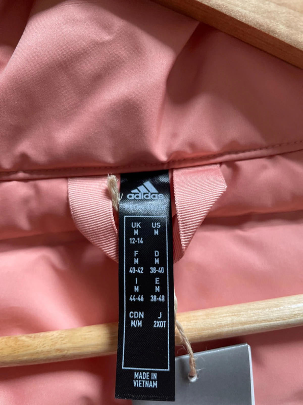 Women’s Adidas Helionic Oversized RLX Down Puffer Jacket In Coral - Large - 2340