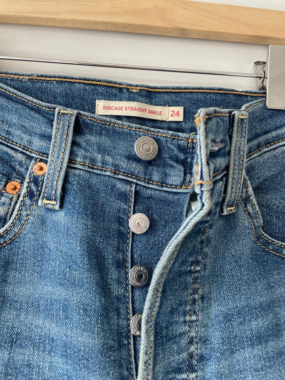 Women’s Levi’s Ribcage Straight High Waisted Fit Jeans - W24/L27 -1850