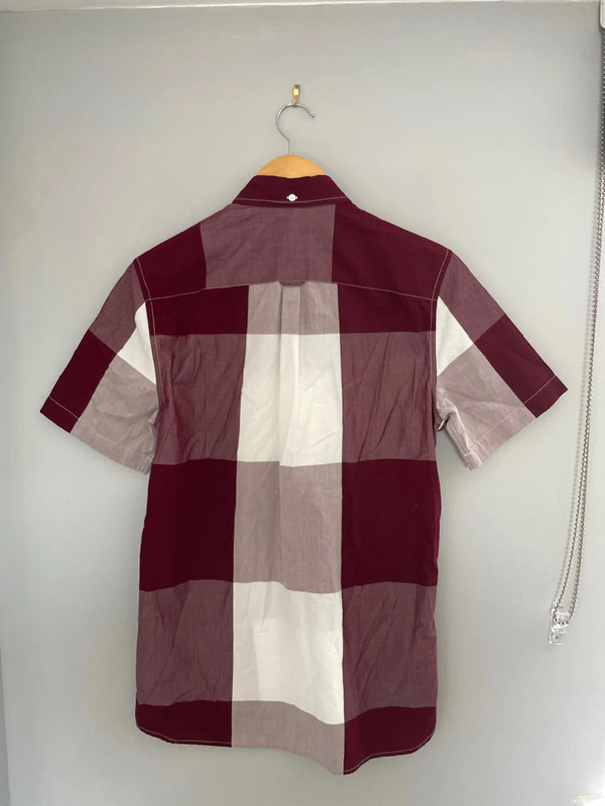Men’s Fred Perry short sleeve check shirt with button down collar - Small