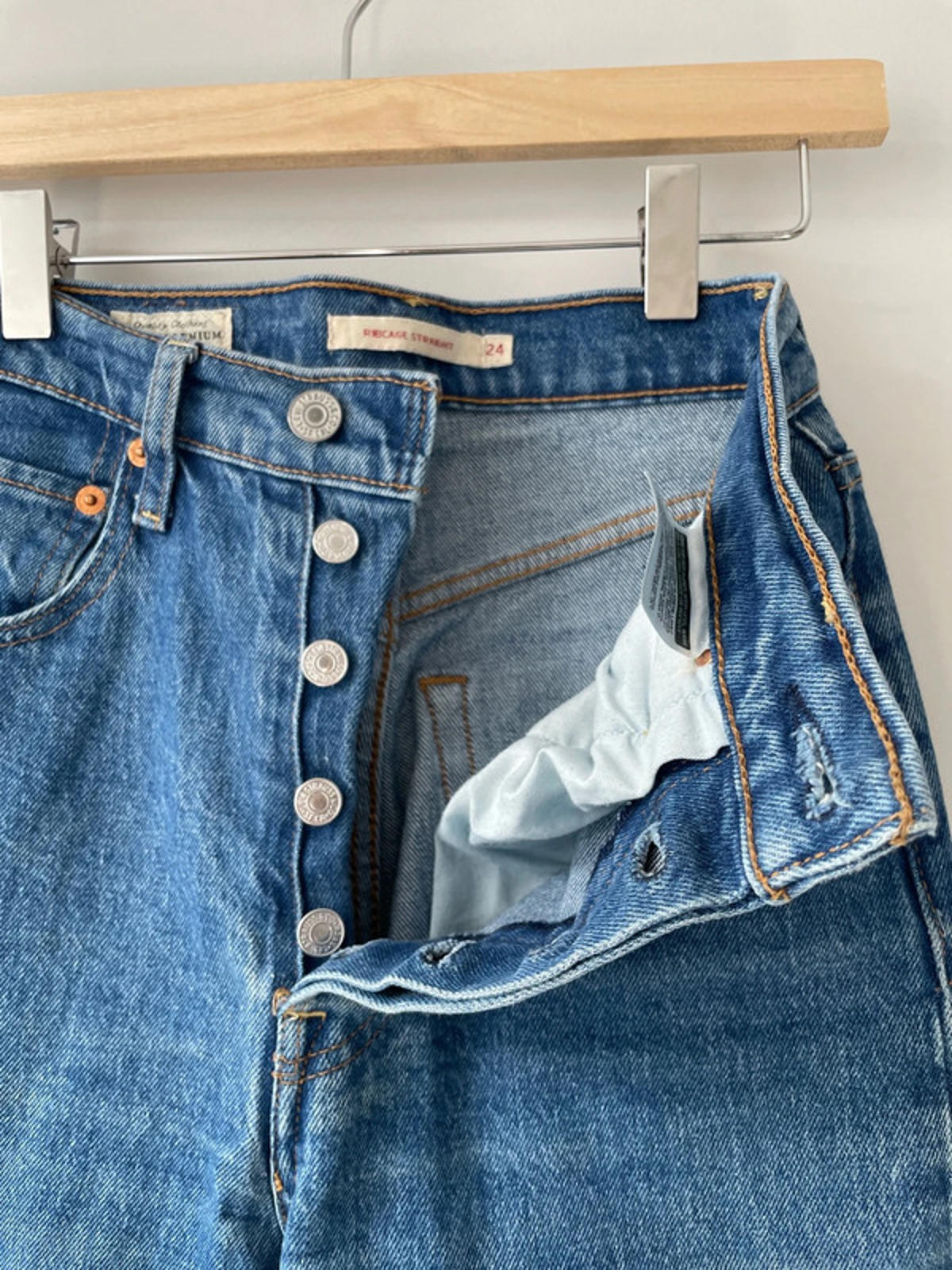 Women’s Levi’s Ribcage Straight High Waisted Fit Jeans - W24/L27 -1856