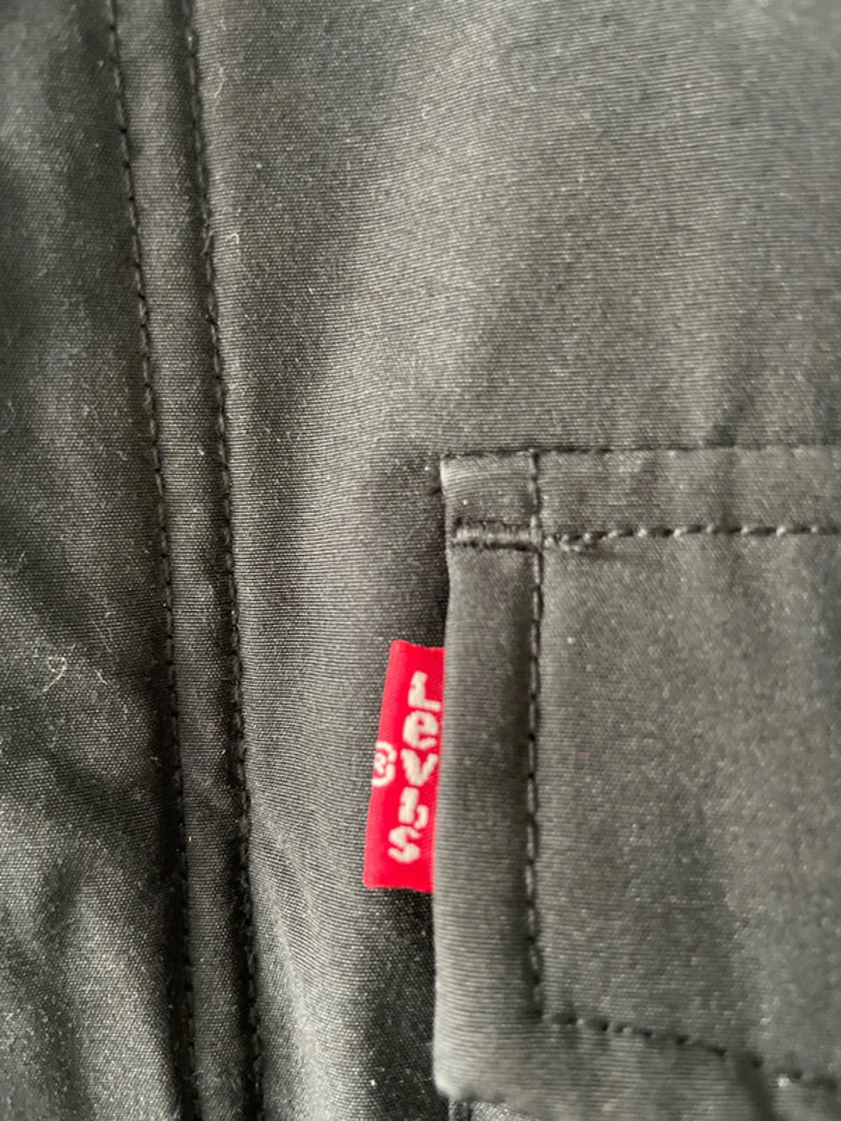 Men’s Levi’s Borg Lined Water Resistant Hooded Parka Jacket In Black - Large - 2399