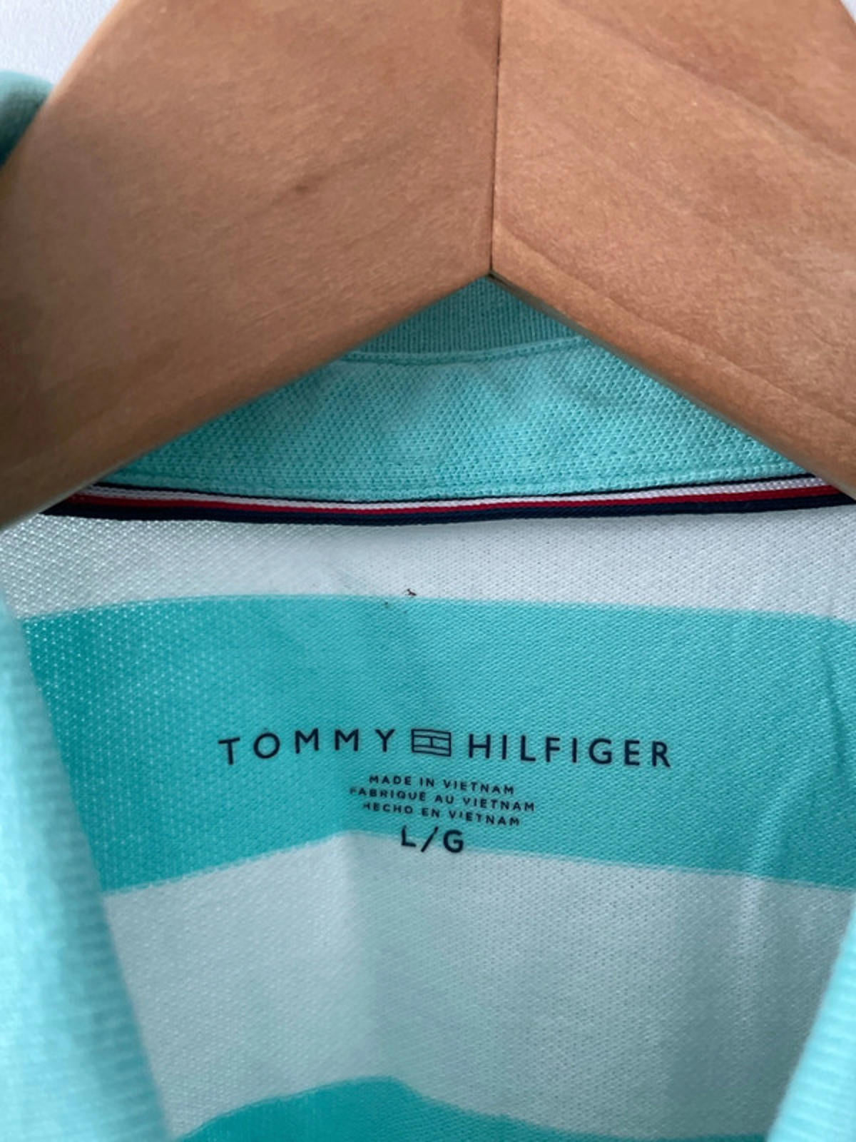 Womens Tommy Hilfiger Striped Polo Top - Large - 1596