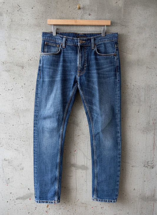 Men’s Nudie Lean Dean Slim Fit Jeans In Navy Blue - W31/L30 - 3762