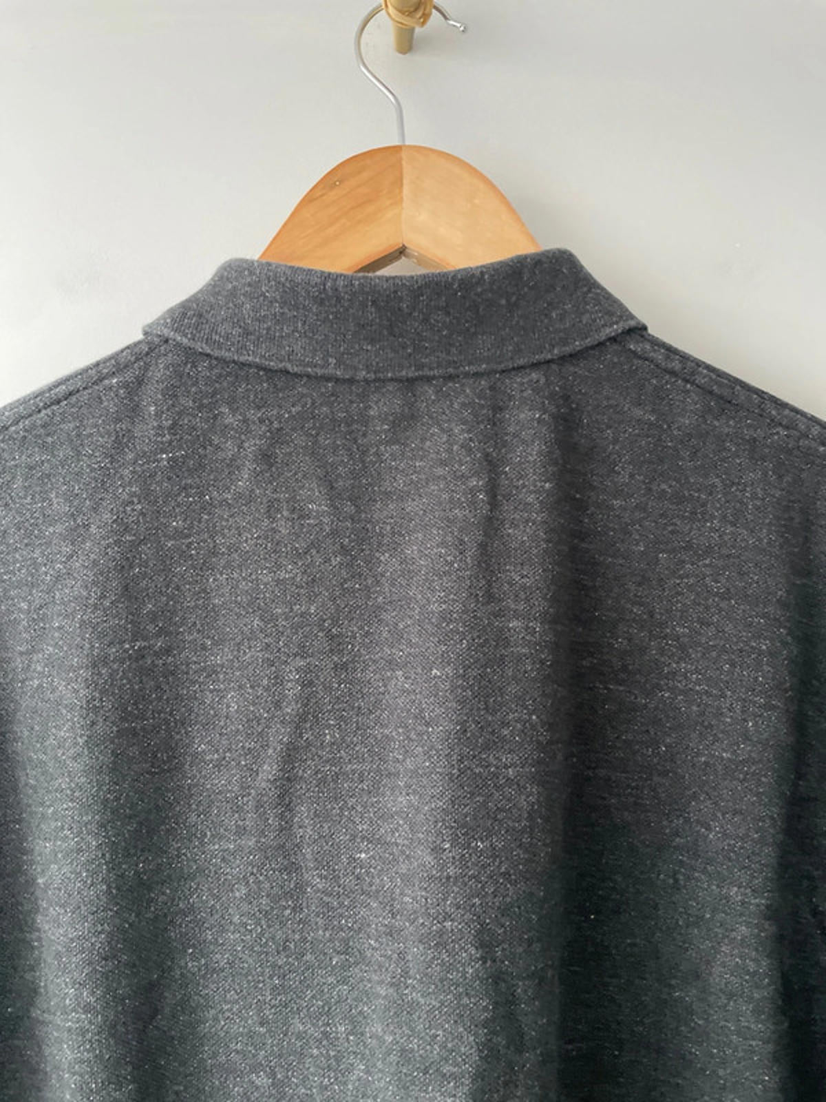 Men’s Ralph Lauren Premium Long Sleeve Polo In Grey - Medium - 2405
