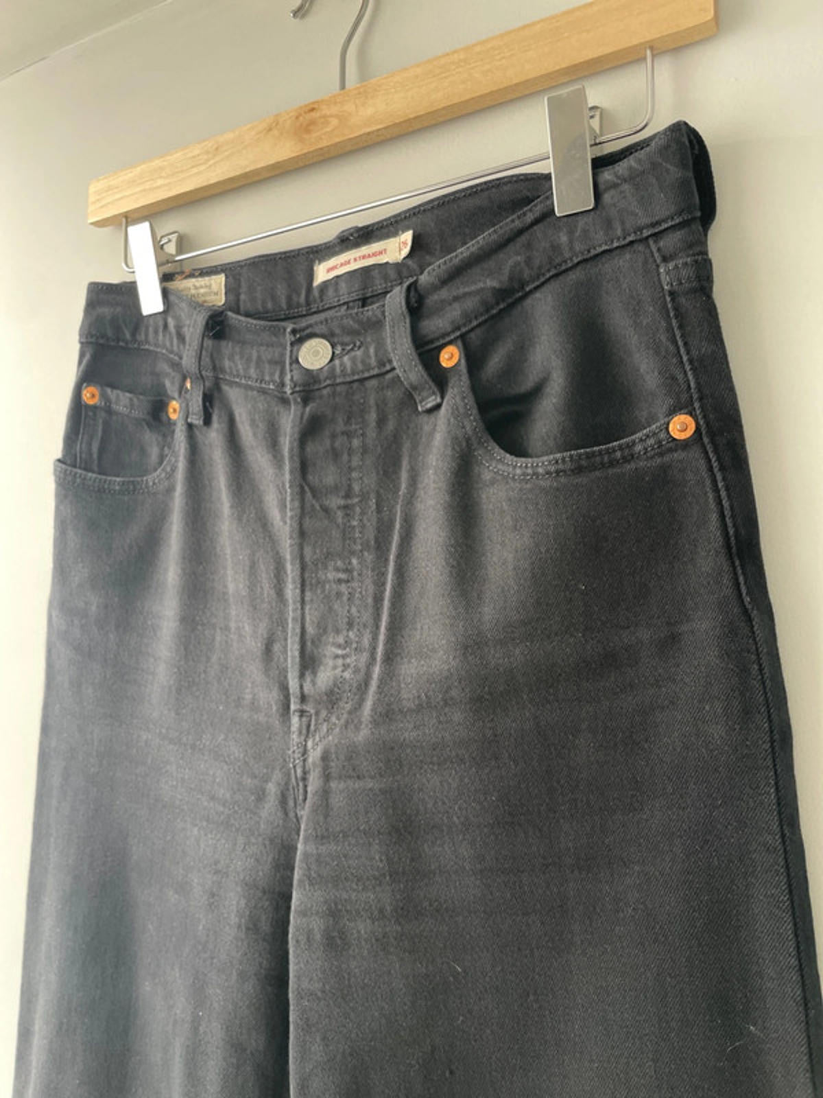 Women’s Levi’s Ribcage Straight High Waisted Fit Black Jeans - W26/L27 -1848