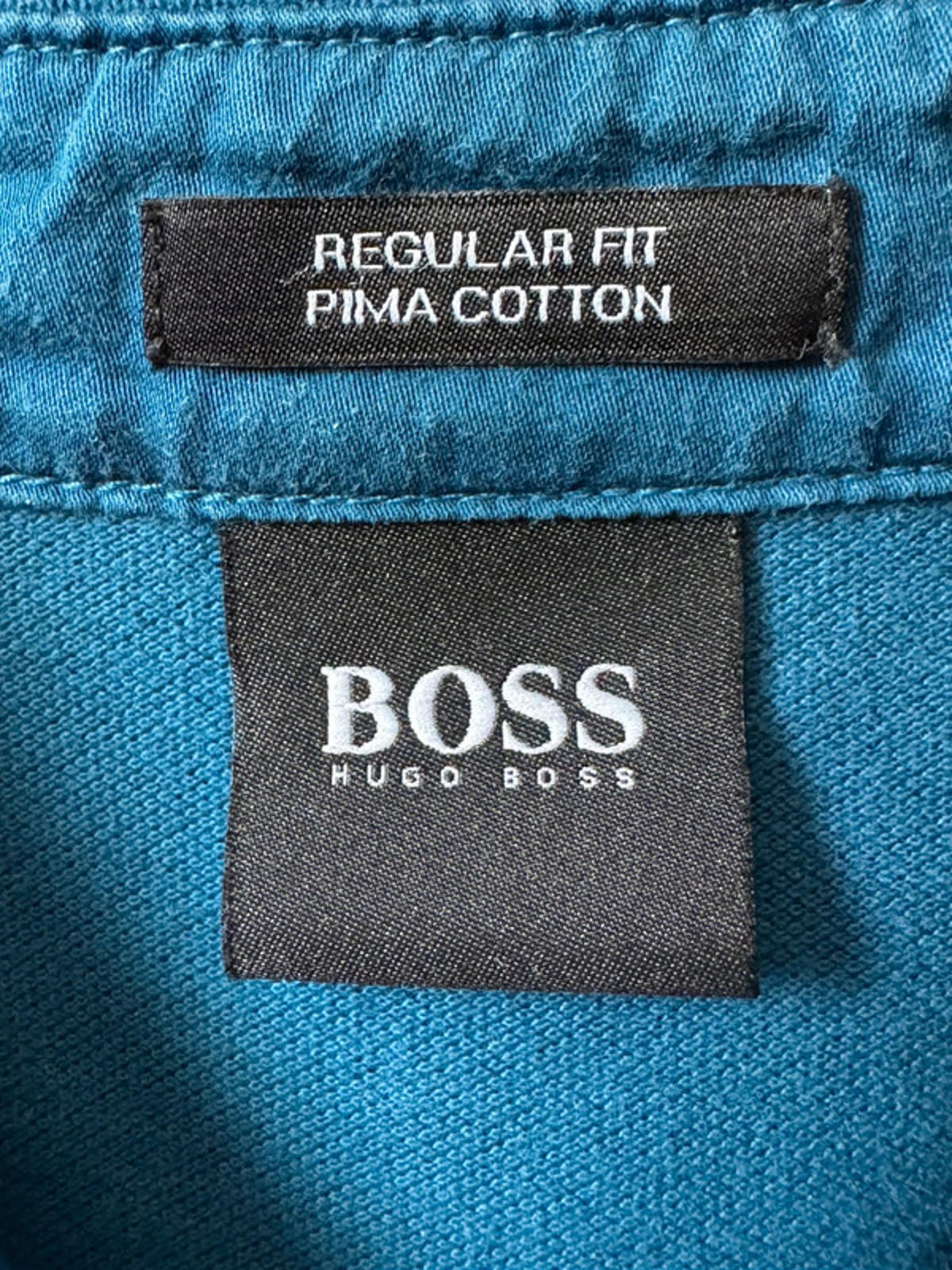 Men’s Hugo Boss Regular Fit Pima Cotton Long Sleeve Polo Shirt Top - Medium -1442