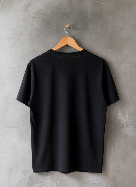 Men’s Maniere De Voir Printed Crew Neck T-shirt In Black - Medium - 3381