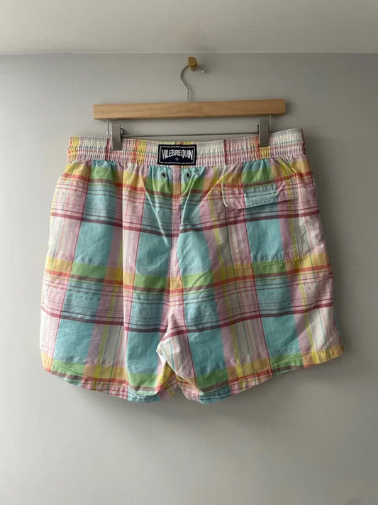 Men’s Vilebrequin Checked Plaid Swim Shorts - XXLarge - 3098