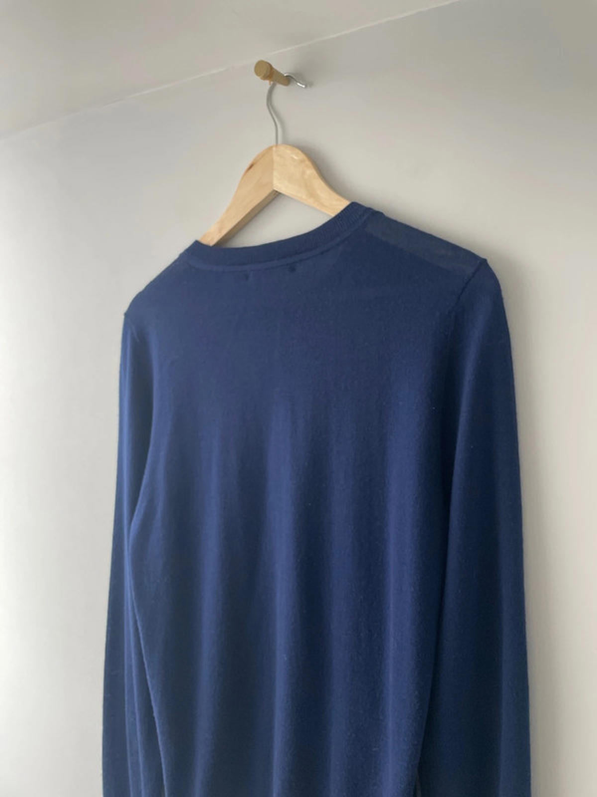 Men’s Sandro Premium Long Sleeve Crew Neck Jumper In Navy - Medium - 1904