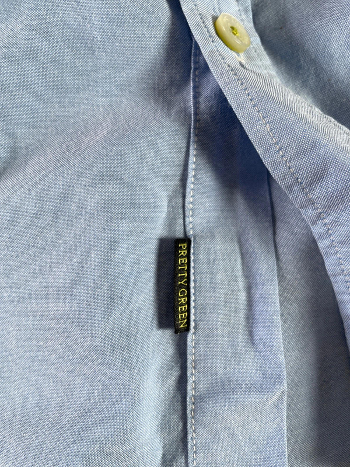 Men’s Pretty Green Oxford Chambray Shirt - Medium - 1759