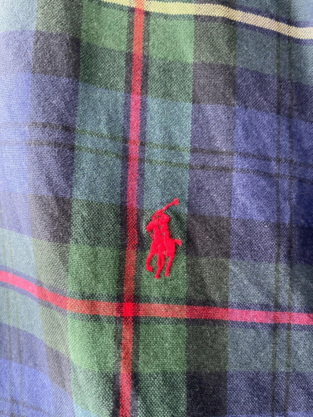 Men’s Ralph Lauren Button Down Oxford Long Sleeve Check Shirt - Small - 1544